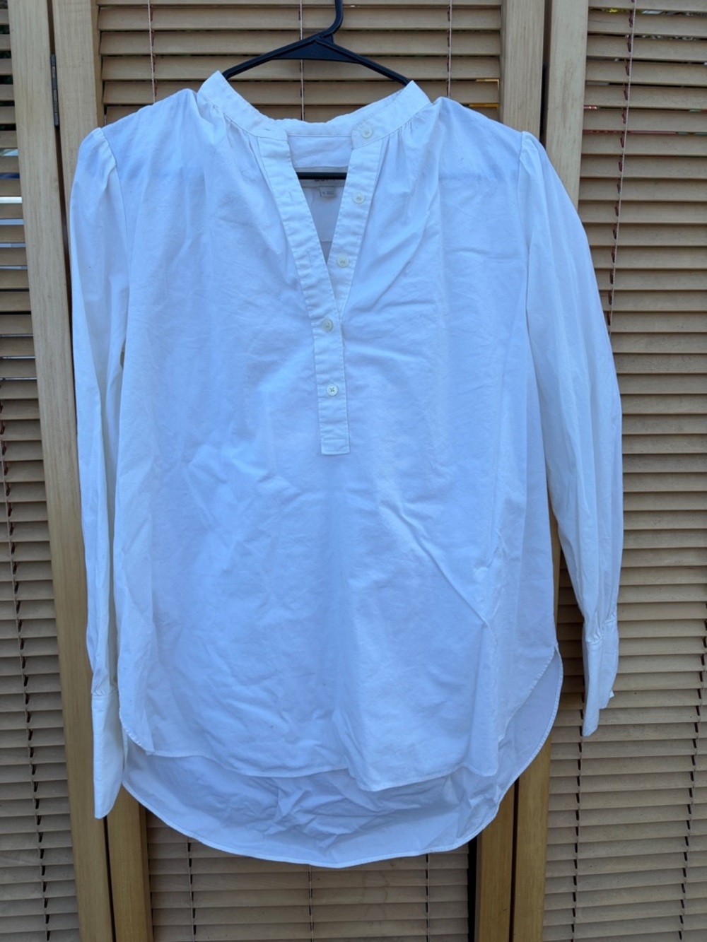 LOFT White Men's Button Placket Long Sleeve Shirt